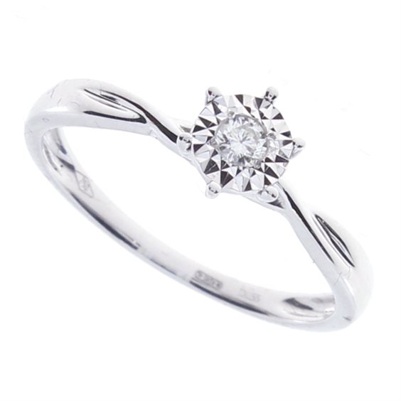 Ring Bliss Woman in White Gold Diamante 0.07 Ct 20088284 - 20088284